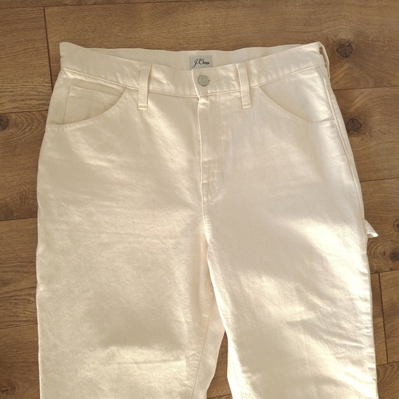 J. Crew High Rise 90's Classic Straight Leg Carpenter Jeans in Natural NWT - Picture 4 of 13